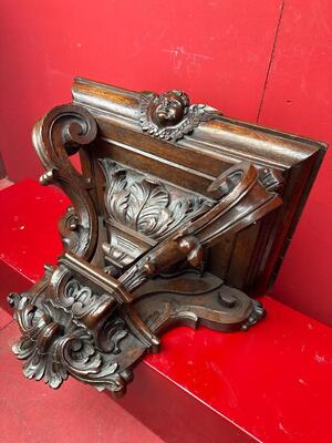 Hanging Pedestal en Oak wood, 19 th century