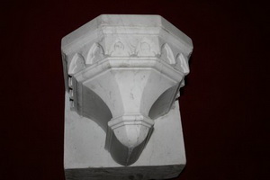 Holy Water Holder en CARRARA MARBLE, Belgium 19th century