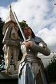 Jeanne D Arc Statue Height 300 Cm ! en plaster polychrome, France 19th century