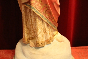 Jesus As Child Statue en plaster polychrome, France 19th century