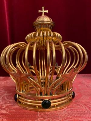 Crown style Jugendstil en Brass / Bronze / Gilt / Stones, Belgium 20 th century ( Anno 1920 )