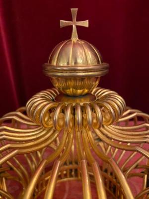 Crown style Jugendstil en Brass / Bronze / Gilt / Stones, Belgium 20 th century ( Anno 1920 )