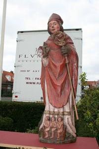 St. Nicholas Statue style LATE - GOTHIC en WOOD POLYCHROME, GERMANY 16TH CENTURY