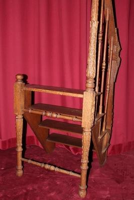 Library Staircase en Oak wood, Dutch 19th century