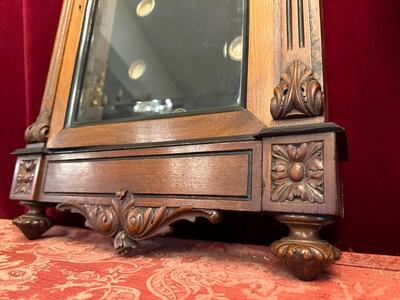 Hanging Display Cabinet style Louis Seize en Wood / Glass, Belgium  19 th century ( Anno 1885 )