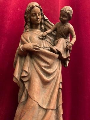 Maddona & Child Carved Wood en Hand - Carved Wood, Italy Italy 20th century