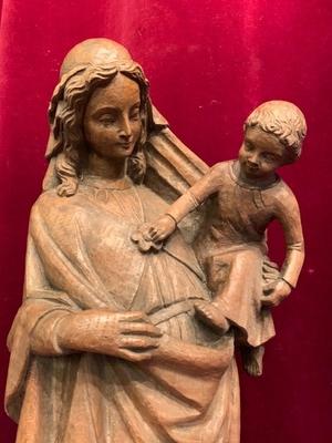 Maddona & Child Carved Wood en Hand - Carved Wood, Italy Italy 20th century