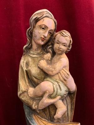 Madonna en wood polychrome, Southern Germany 20th century