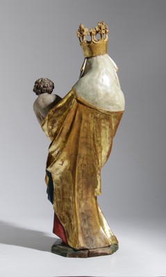 Madonna & Child Expected ! en Carved Wood Polychrome, Southern Germany 20th century