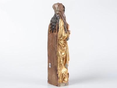 Madonna With Child  en hand-carved wood polychrome, Southern Germany 20th century