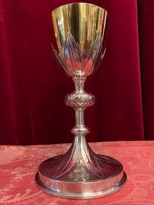 Matching Candle Sticks ( Altar - Set ) Height Without Pin. en Full Silver / Polished and Varnished, Belgium 19th century