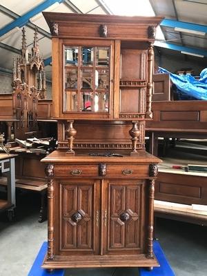 Cabinet  style Mechelen Style en Oak wood, Belgium 19th century ( anno 1835 )