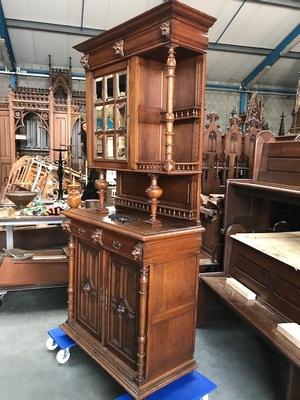 Cabinet  style Mechelen Style en Oak wood, Belgium 19th century ( anno 1835 )