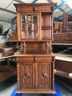 Cabinet  style Mechelen Style en Oak wood, Belgium 19th century ( anno 1835 )