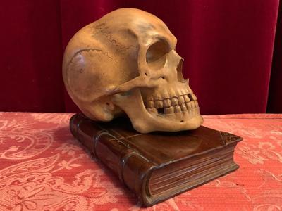 Memento Mori  en hand-carved wood , Hungary 19th century