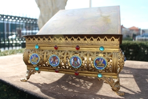 Missal Stand en BRASS / ENAMEL, France 19th century