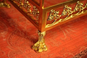 Missal Stand en Brass / Bronze Polished / New Varnished, Belgium 19th century