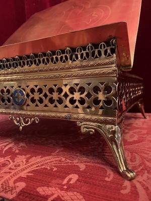 Missal Stand Adjustable en Brass / Polished / New Varnished , France 19th century ( anno 1890 )