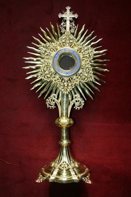 Monstrance en BRASS / ENAMEL, France 19th century