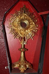 Monstrance en BRASS / ENAMEL, France 19th century