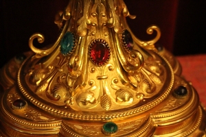 Monstrance en Brass / Bronze /Gilt / Enamel, France 19th century