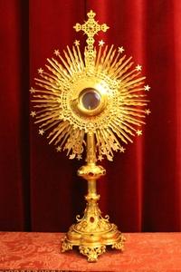 Monstrance en Brass / Bronze /Gilt / Enamel, France 19th century