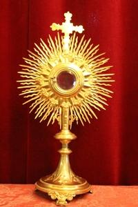 Monstrance en Bras / Gilt , France 19th century