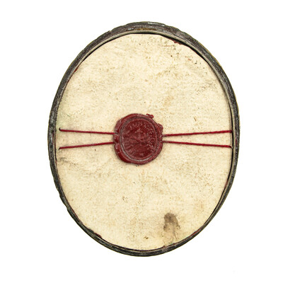 Multi Reliquary  en Brass / Glass / Wax Seal, Italy  19 th century