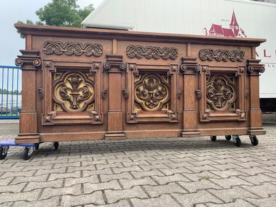 Altar style Neo Classicistic en Oak Wood, Belgium 19th century ( anno 1850 )