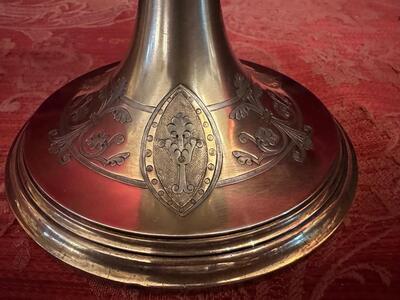 Ciborium style Neo Classicistic en Full - Silver / Enamel / Silver Marks Present, France 19 th century ( Anno 1865 )