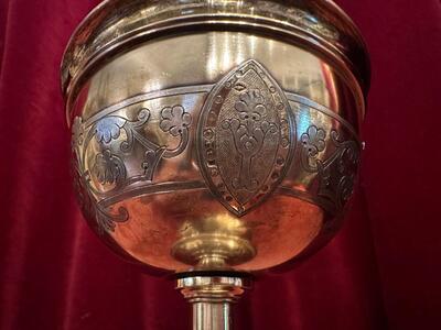 Ciborium style Neo Classicistic en Full - Silver / Enamel / Silver Marks Present, France 19 th century ( Anno 1865 )