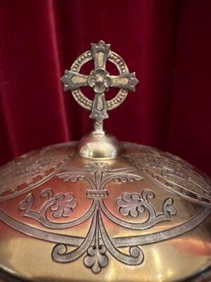 Ciborium style Neo Classicistic en Full - Silver / Enamel / Silver Marks Present, France 19 th century ( Anno 1865 )
