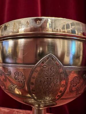 Ciborium style Neo Classicistic en Full - Silver / Enamel / Silver Marks Present, France 19 th century ( Anno 1865 )