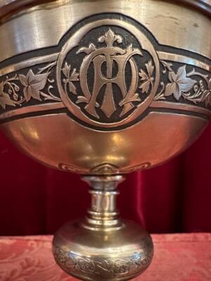 Ciborium style Neo Classicistic en Full - Silver / Silver Marks Present, Belgium  19 th century
