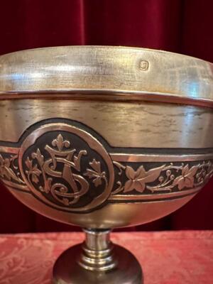 Ciborium style Neo Classicistic en Full - Silver / Silver Marks Present, Belgium  19 th century