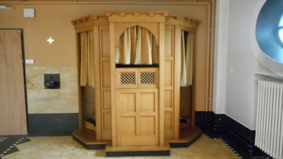 Confessional  style Neo Classicistic en Wood, Belgium 20th Century