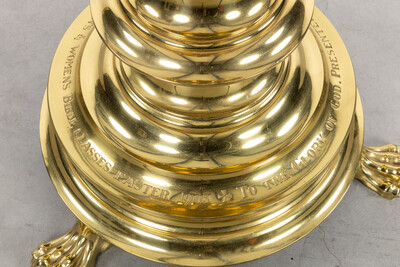 Eagle Lectern Inscription : 'To The Glory Of God. Presented By The Members Of St. Mary'S Men'S And Woman'S Bible Classes, Easter 1905.' style Neo Classicistic en Bronze, England 19 th century Donated : 1905