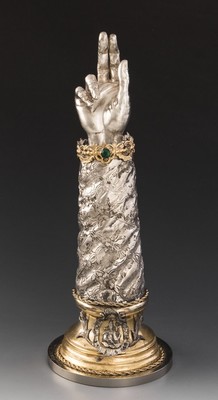 Reliquary  Arm Relic Of :  St. Dominica  style Neo Classisistic en Silver / Brass, Southern Germany 18th century