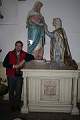 Our Lady Of Visitation en Terra-Cotta polychrome, Belgium 19th century