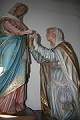 Our Lady Of Visitation en Terra-Cotta polychrome, Belgium 19th century