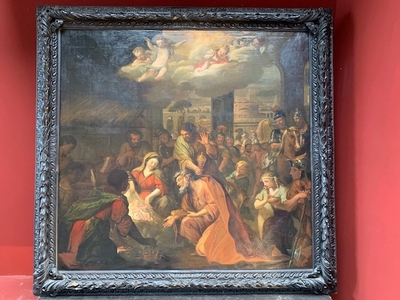 Painting  Adoration Of The Three Magi Theodor Cornelisz Van Der Schuer (1628-1707 )  en Painted On Canvas , Dutch 17 th century