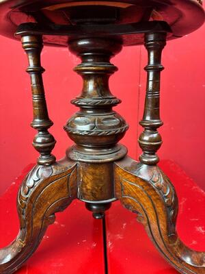 Piano Stool en Wood / Fabrics Velvet, 19 th century