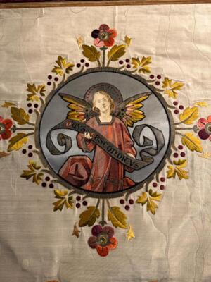 Procession Banner en Fabrics, Belgium  19 th century