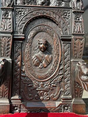 Rare Unique Seat  en Wood, 19 th century