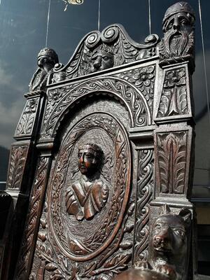 Rare Unique Seat  en Wood, 19 th century