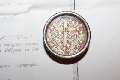 Relic True Cross With Certificate Belgium 19th century (anno about 1860 )