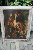 Religious Painting Belgium 19th century