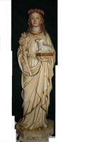 Religious Statue en SANDSTONE POLYCHROME, dutch 19th century