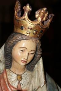 Religious Statue en wood polychrome, Italy 20th century