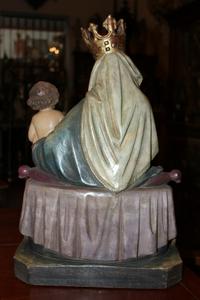 Religious Statue en wood polychrome, Italy 20th century